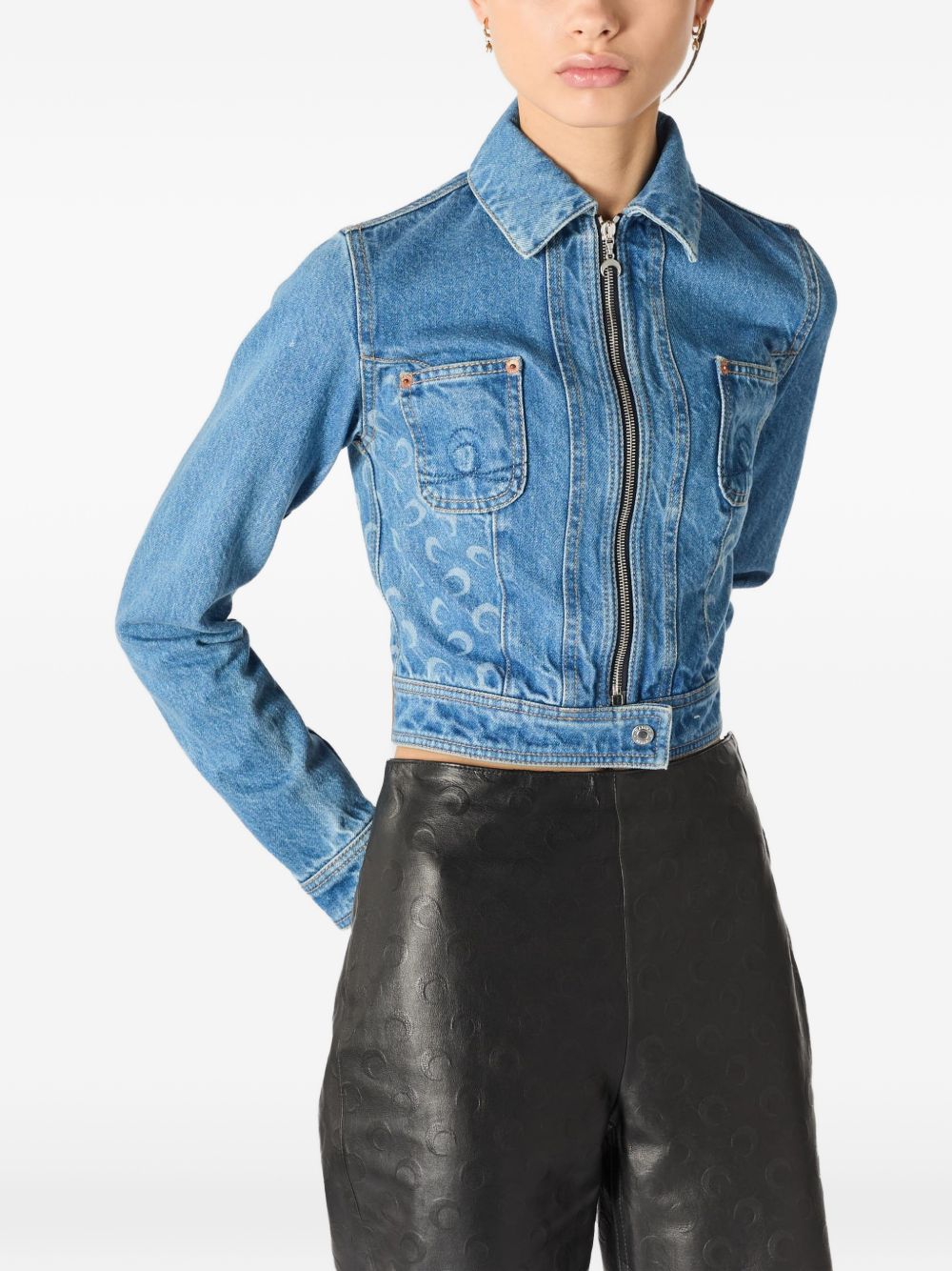 Marine Serre Women's Denim Cotton Jacket