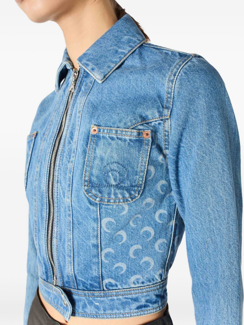 Marine Serre Women's Denim Cotton Jacket