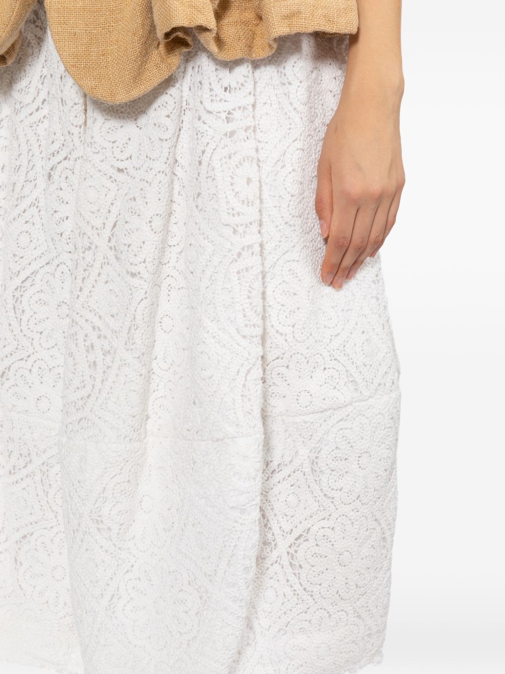 Comme Des Garã§Ons Cotton Midi Skirt