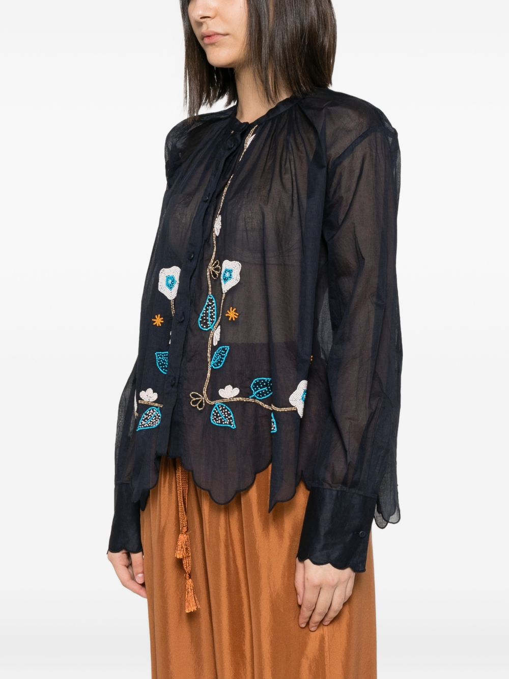Forte Forte Women's Embroidered Cotton Shirt