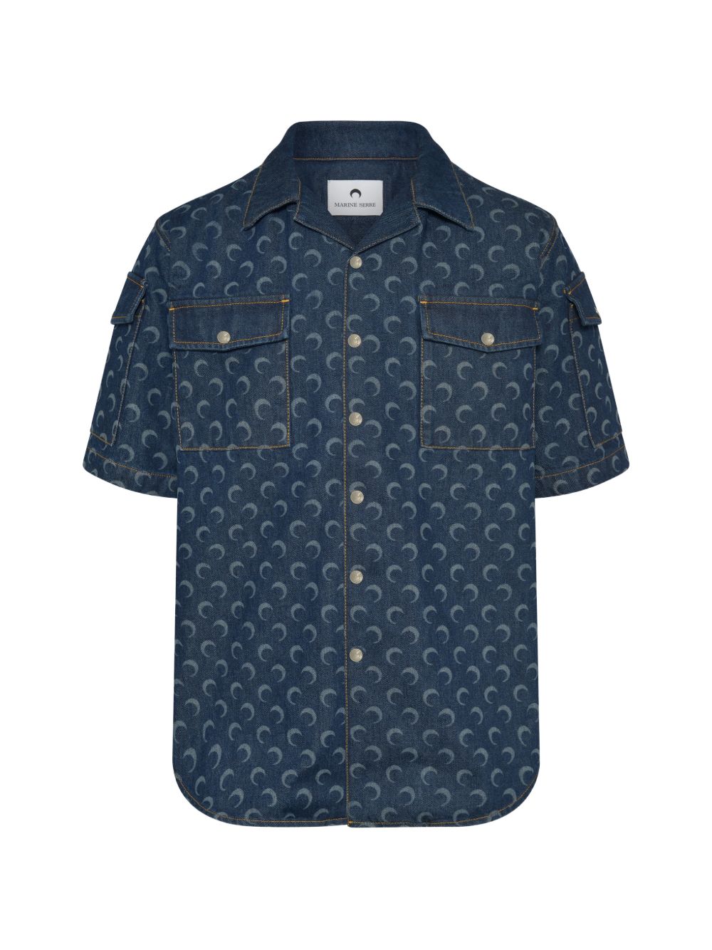 Marine Serre Men's Moon Denim Shirt