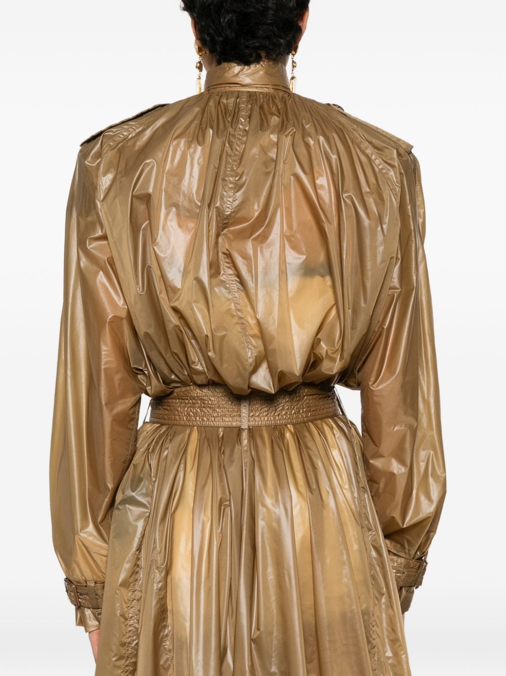 Saint Laurent Women's Lavalliã¨Re Double-Breasted Belted Trench Coat