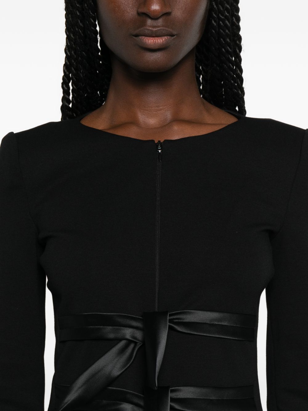 Emporio Armani Women's Collarless Zip-Front Jacket