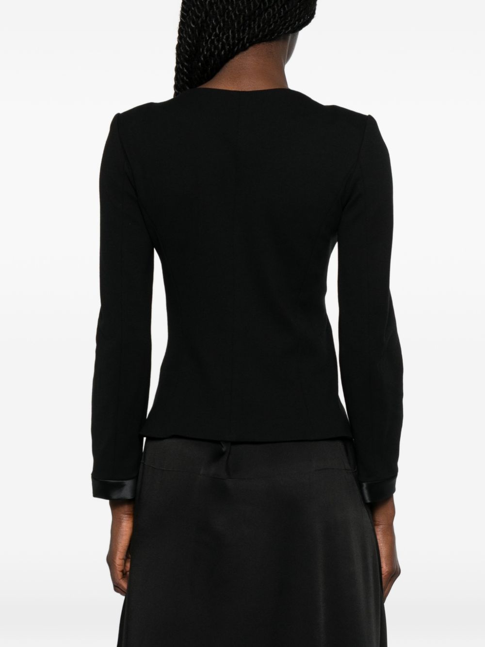 Emporio Armani Women's Collarless Zip-Front Jacket