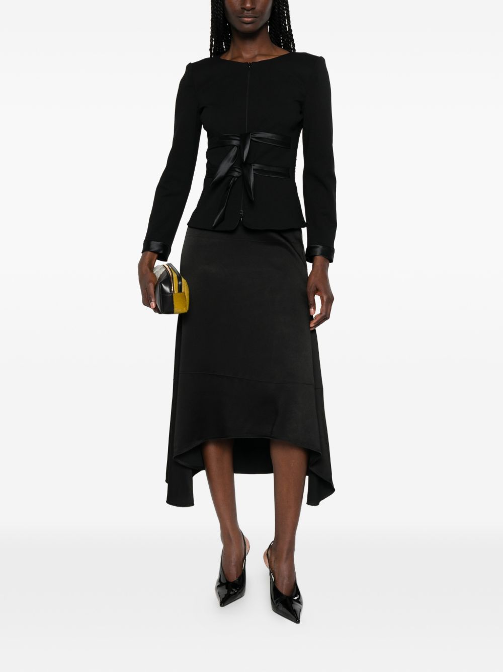Emporio Armani Women's Collarless Zip-Front Jacket