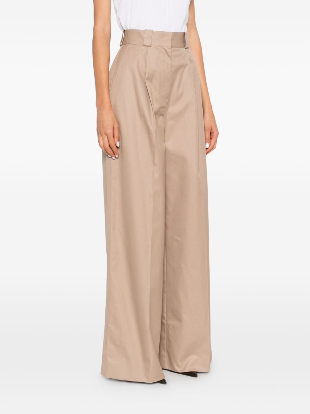 Balenciaga Women's Cotton High-Waisted Trousers