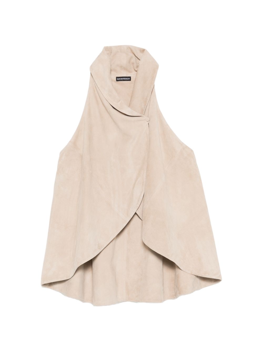 Emporio Armani Women's Goat Leather Suede Sleeveless Top