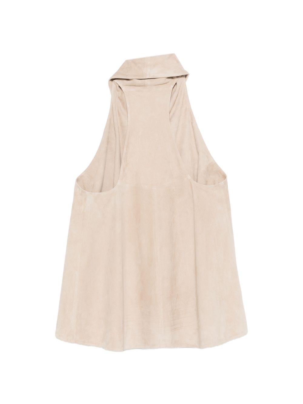 Emporio Armani Women's Goat Leather Suede Sleeveless Top