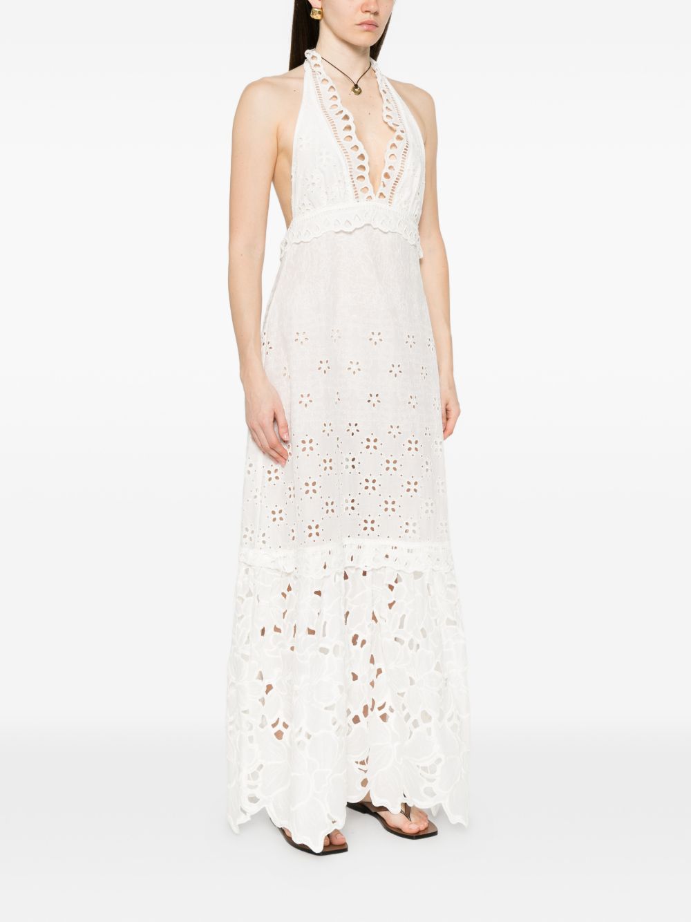 Ermanno Scervino Women's Lace Cotton Long Dress