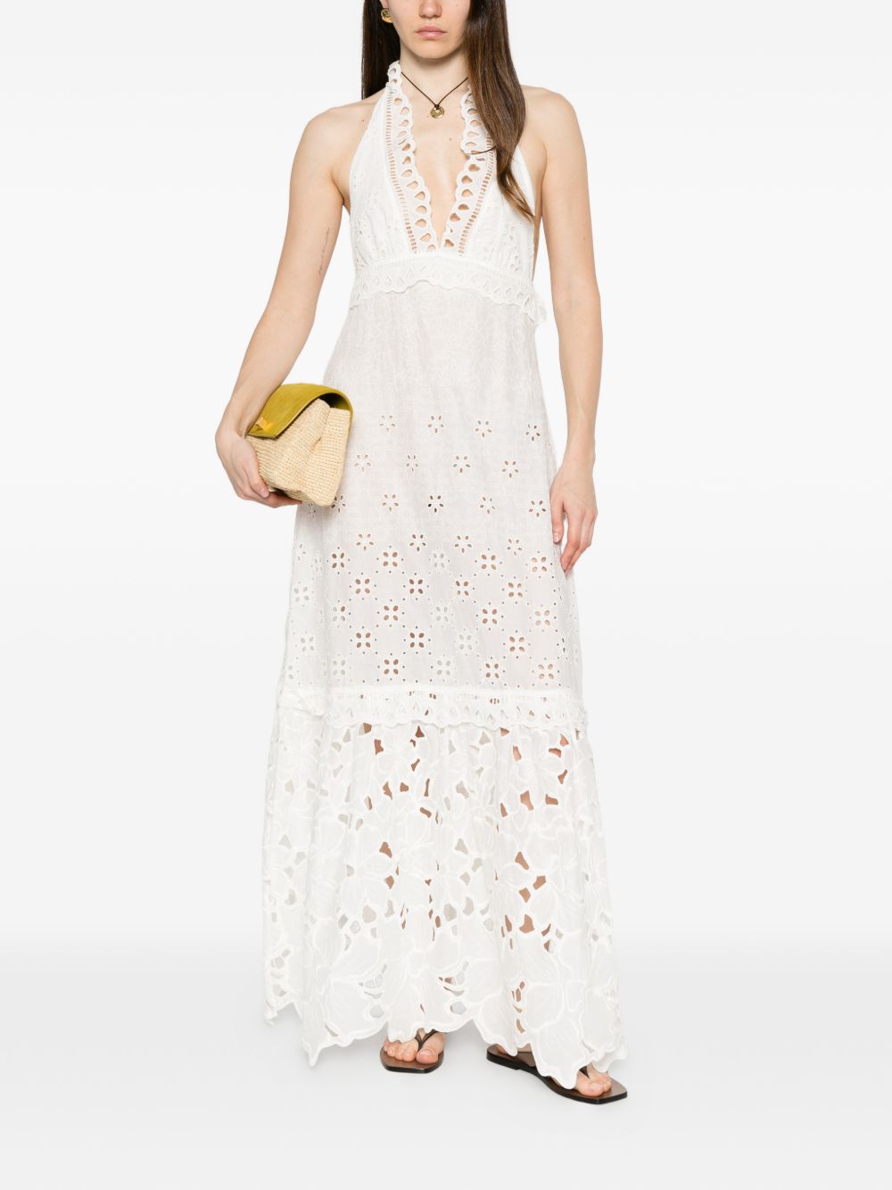 Ermanno Scervino Women's Lace Cotton Long Dress