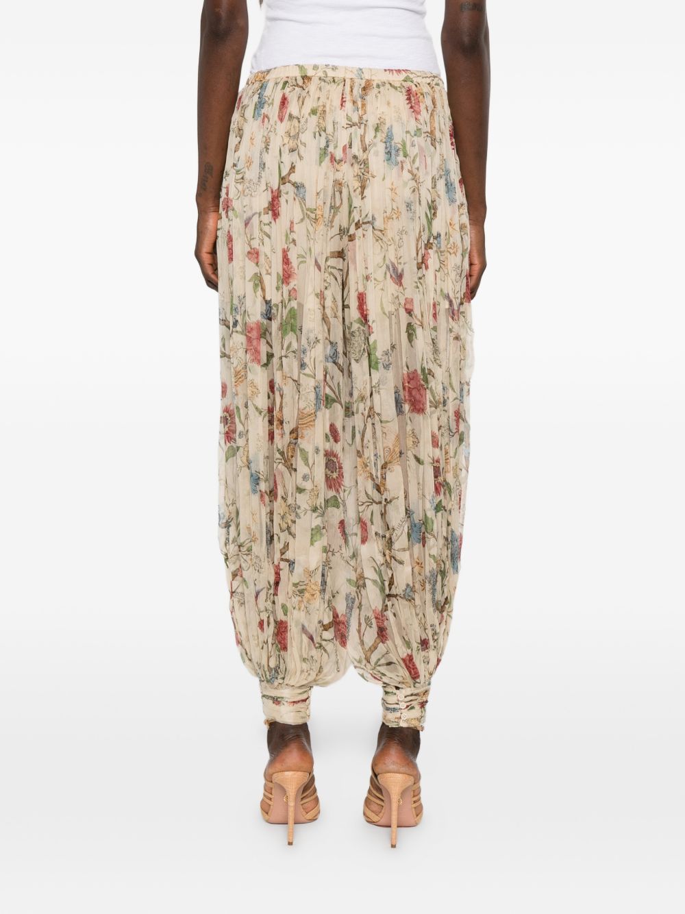 Into The East Women's Printed Silk Trousers