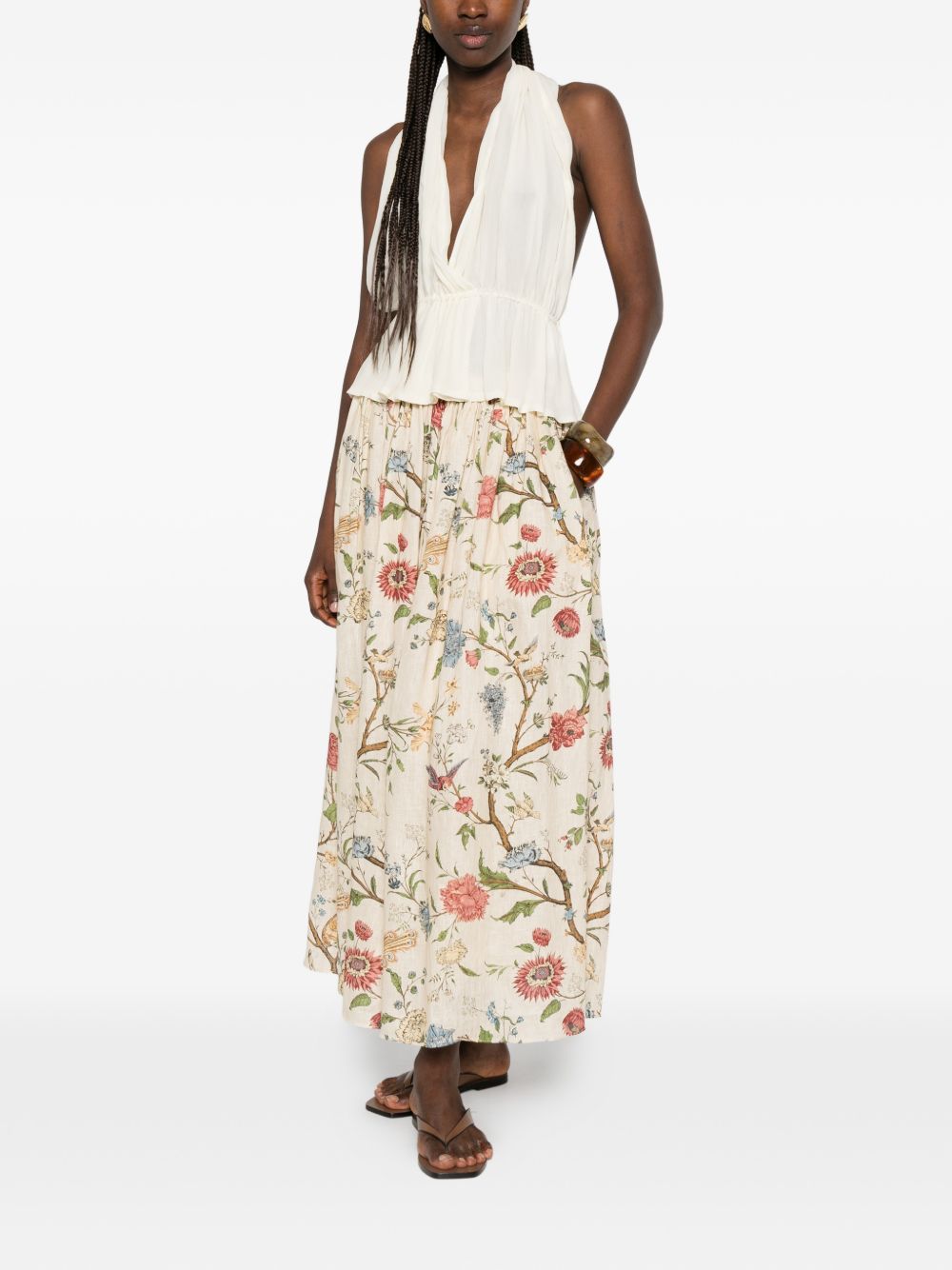 Into The East Women's Linen Silk Blend Trousers