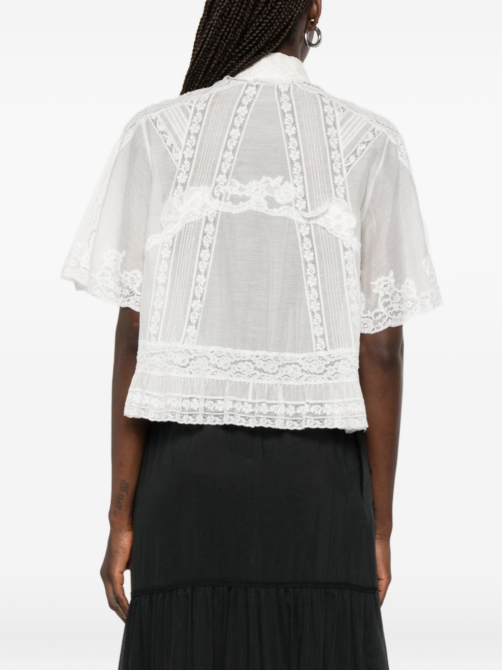 Ermanno Scervino Women's Cotton Silk Embroidered Shirt