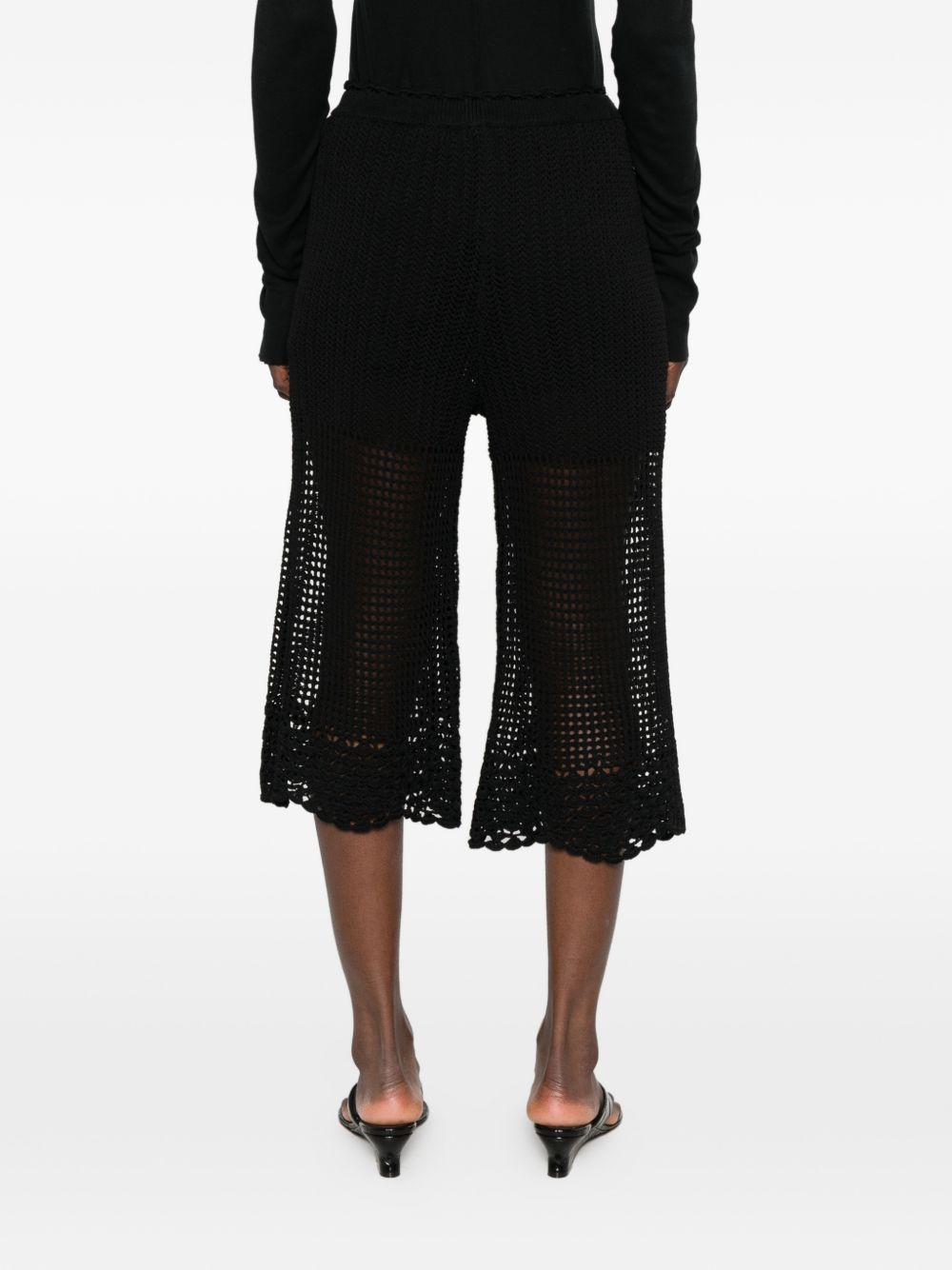 Iro Women's Crochet Knit Wide-Leg Trousers