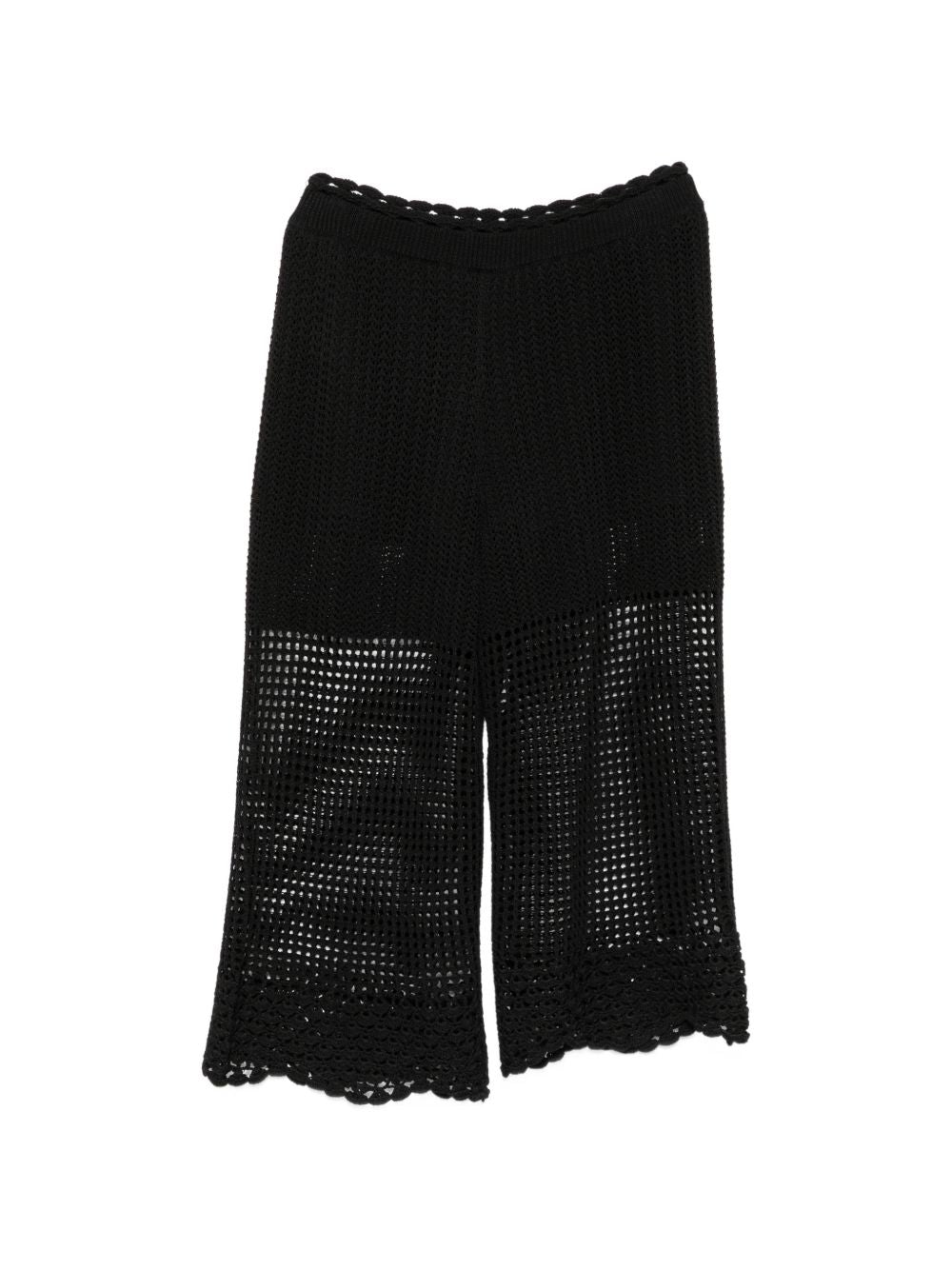 Iro Women's Crochet Knit Wide-Leg Trousers