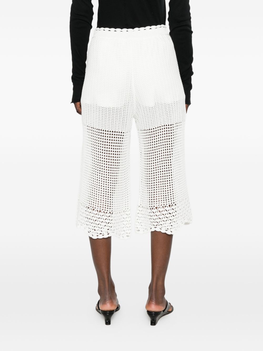 Iro Women's Crochet Knit Wide-Leg Trousers