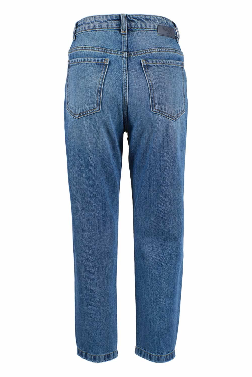 Yes Zee Blue Cotton Women's High-Waisted Women's Jean
