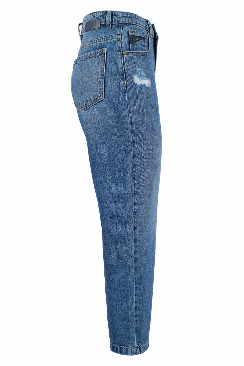 Yes Zee Blue Cotton Women's High-Waisted Women's Jean
