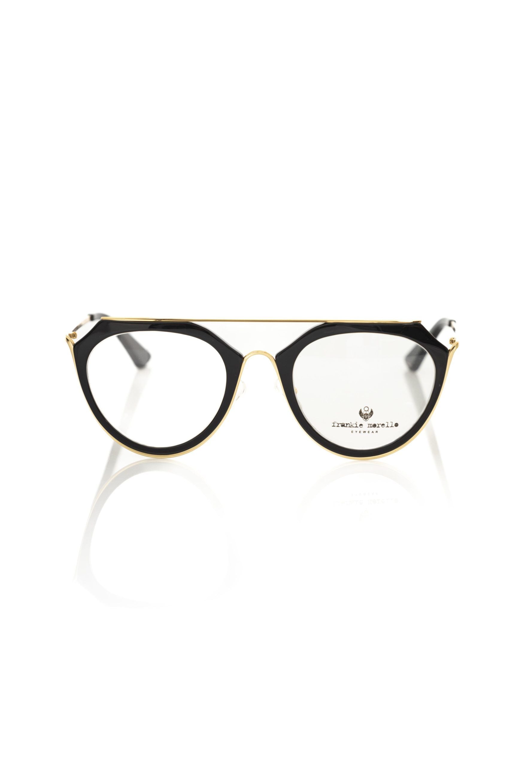 Frankie Morello Aviator-Style Chic Eyeglasses with Gold Women's Accents