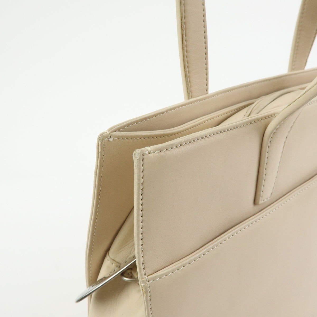 Loewe Anagram Leather Beige Leather Tote Bag Bag (Pre-Owned)