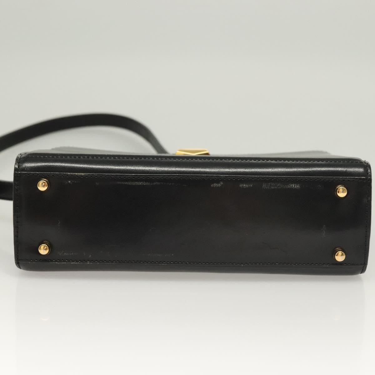 Bally Vintage Leather Black Leather Shoulder Bag Bag (Pre-Owned)