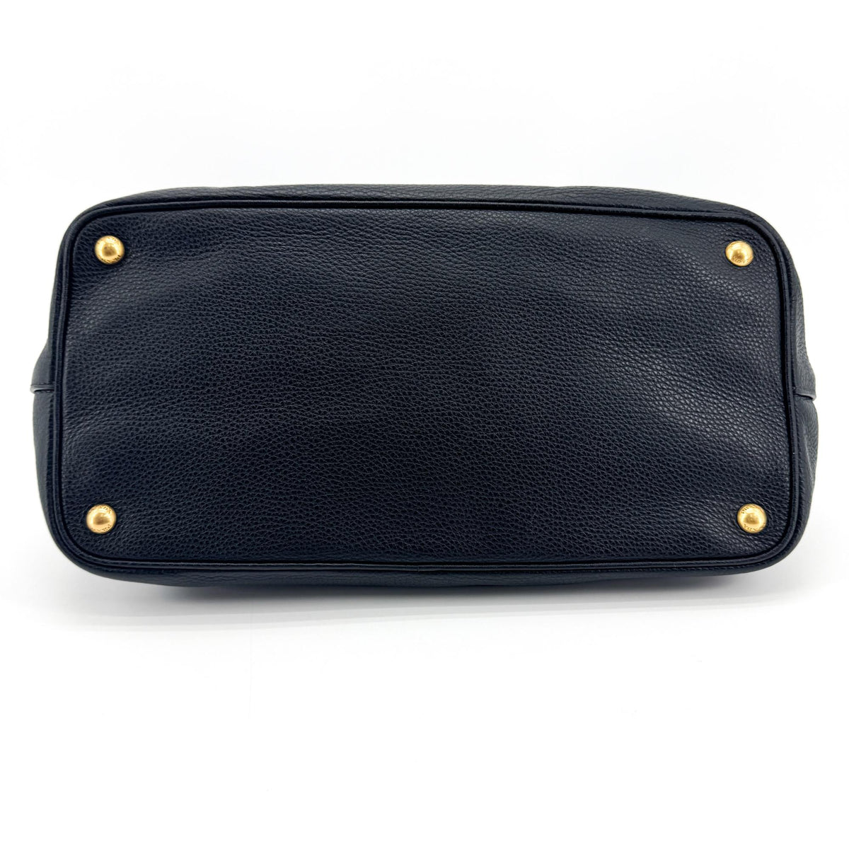 Prada Convertible Top Handle Satchel Vitello Daino Black Calfskin Handbag (Pre-Owned)