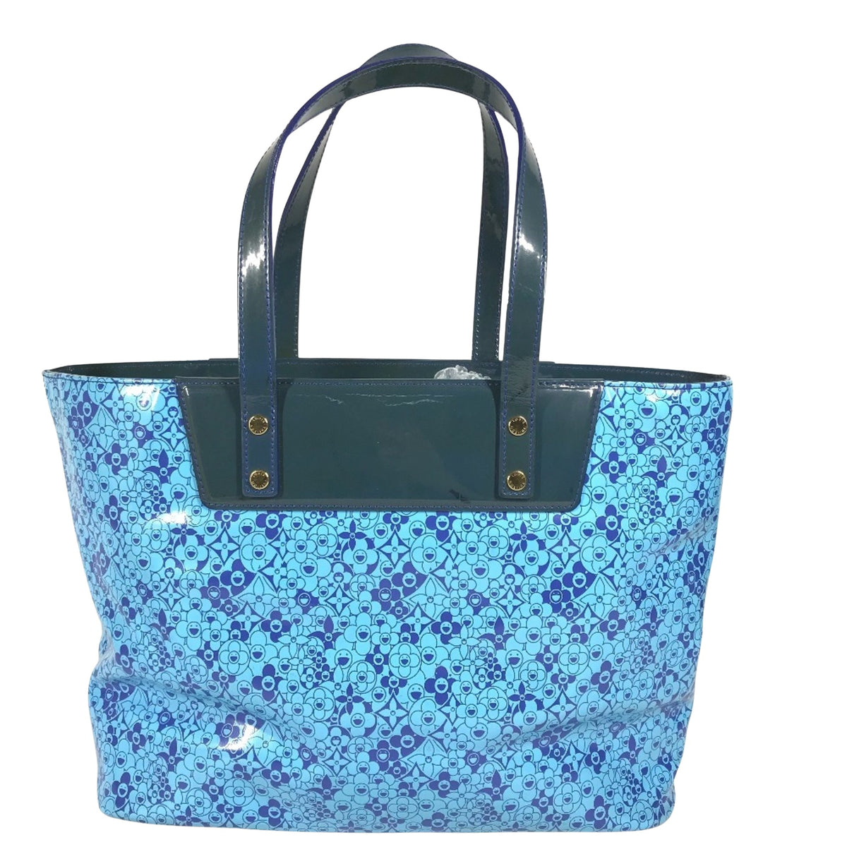 Louis Vuitton Blossom Tote Patent Leather Blue Patent_Leather Handbag (Pre-Owned)