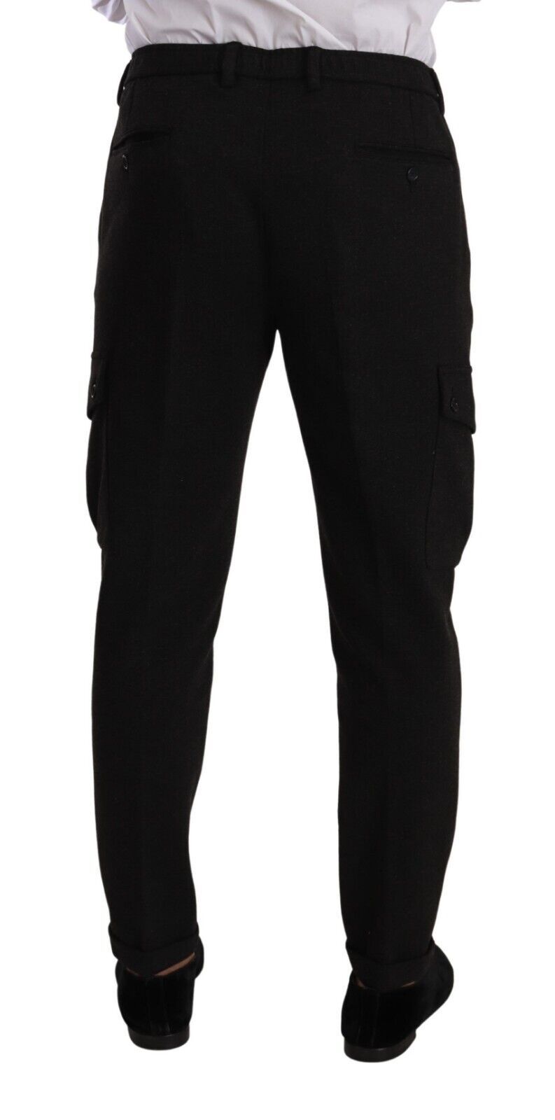 Dolce & Gabbana Black Viscose Cargo Skinny Men Trouser Men's Pants