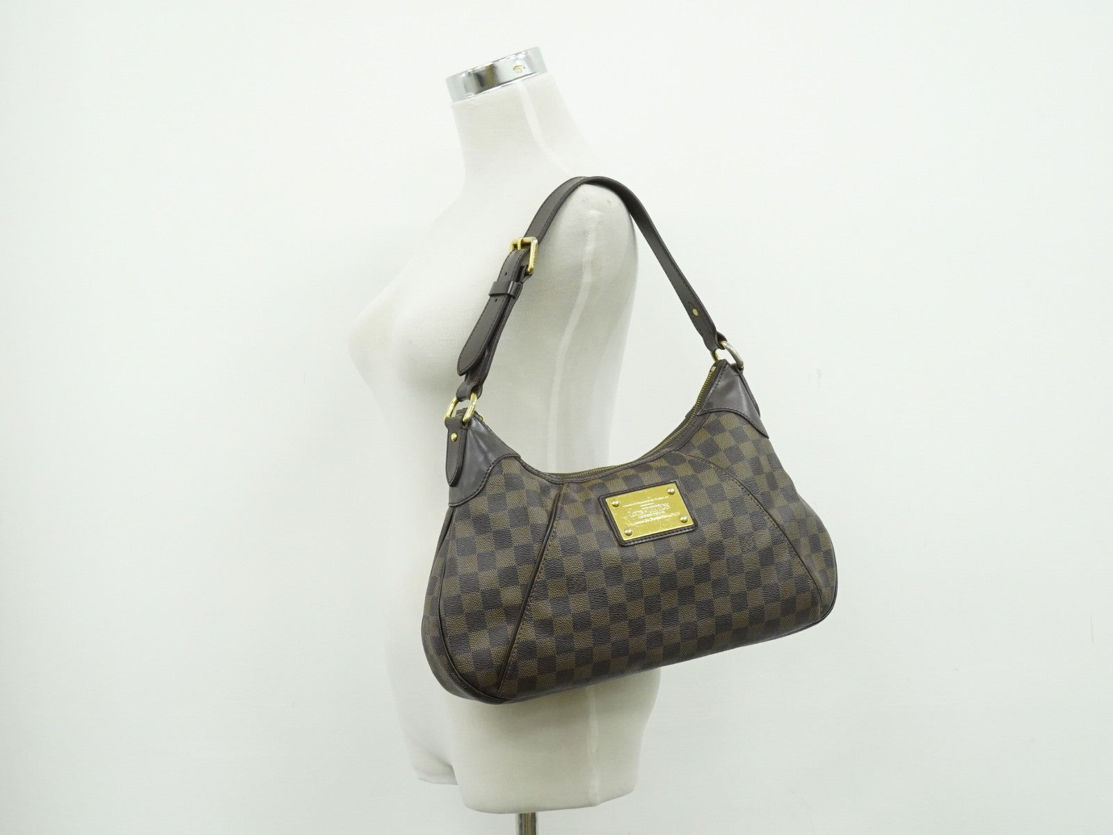 Louis Vuitton Thames Damier Ebene Brown Canvas Shoulder Bag Bag (Pre-Owned)