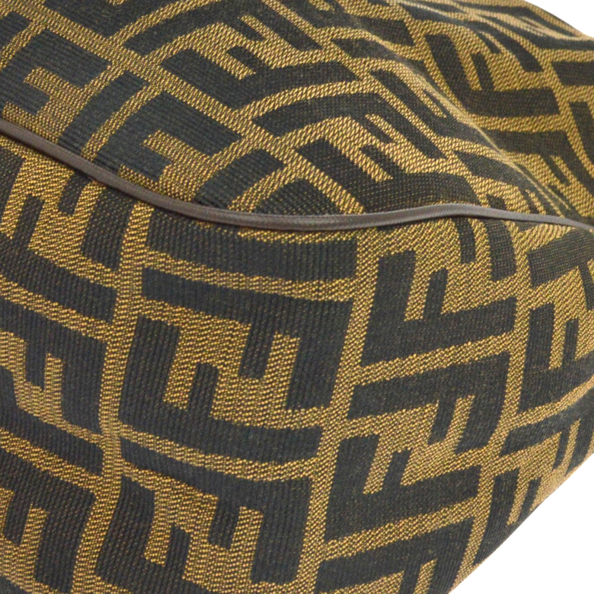 Fendi Zucca Tote Canvas Brown Canvas Handbag (Pre-Owned)