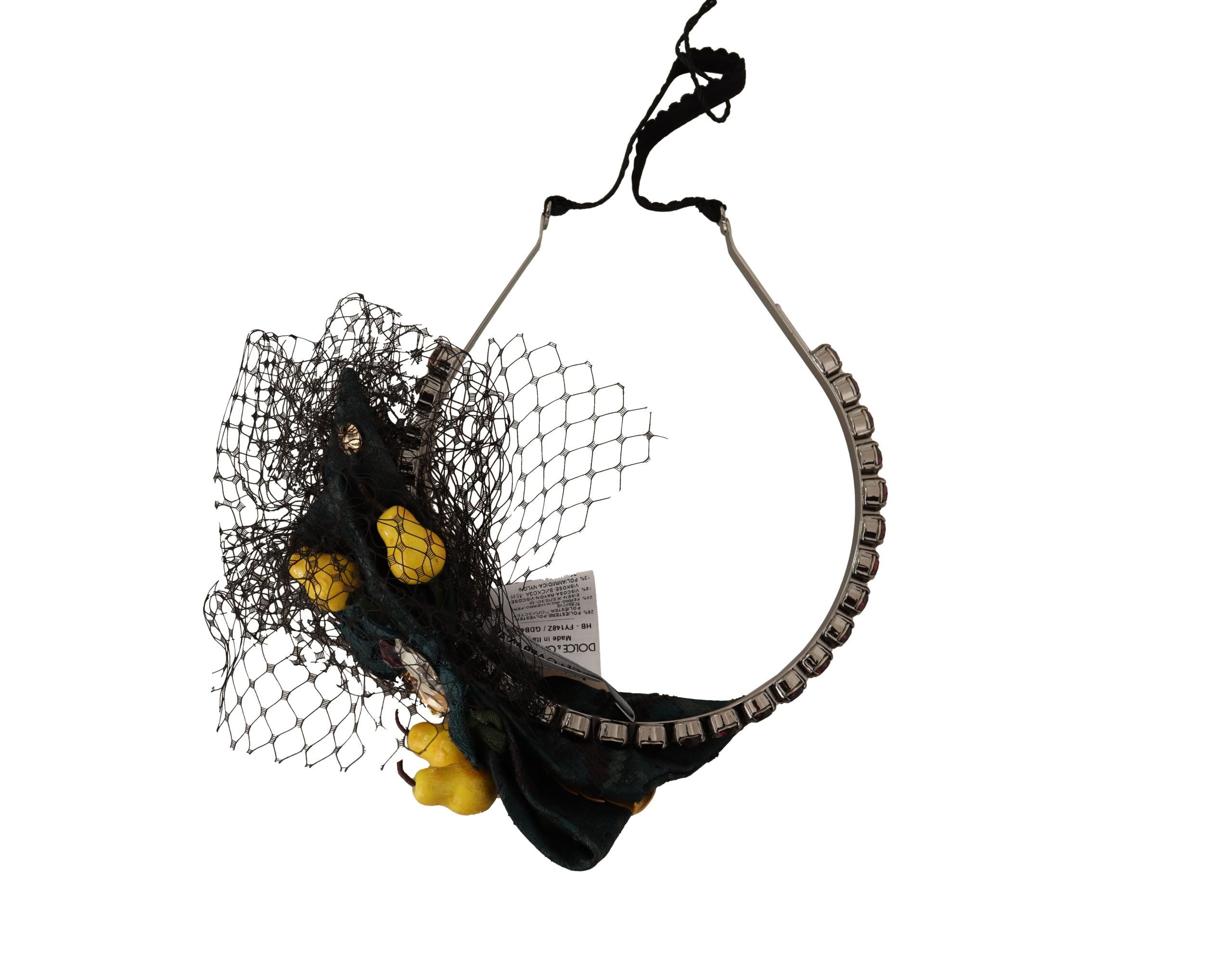 Dolce & Gabbana Purple Crystal Diadem Headband Lemons Sicily Women's Tiara