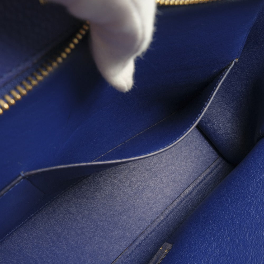Céline Trapèze Blue Leather Handbag (Pre-Owned)