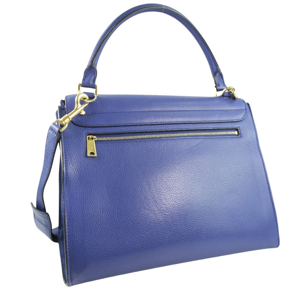 Céline Trapèze Blue Leather Handbag (Pre-Owned)
