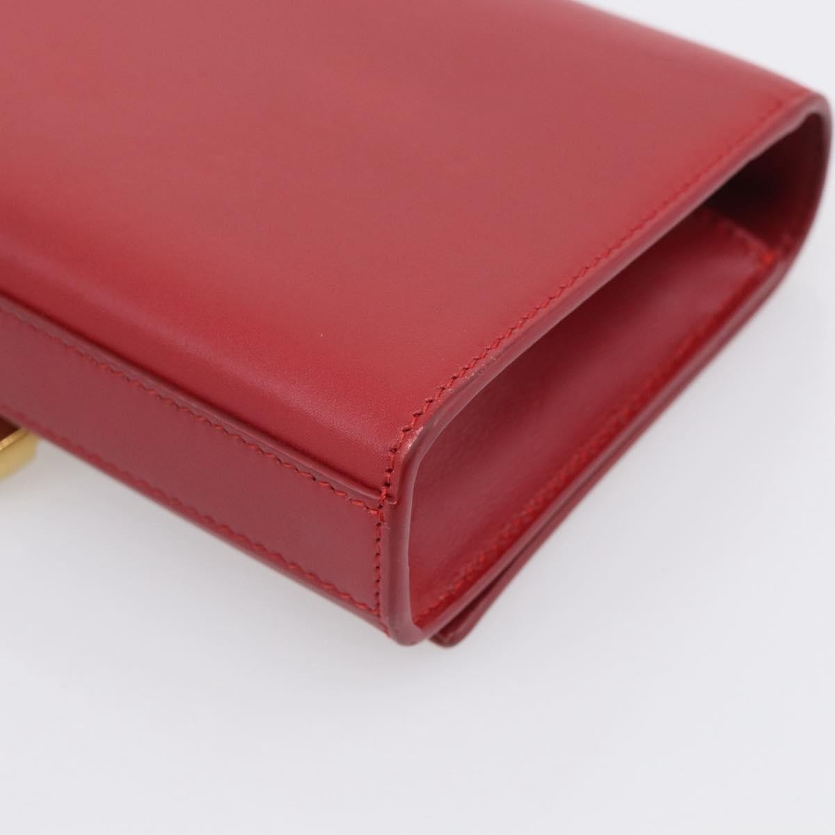 Saint Laurent Classic Monogram Leather Red Leather Crossbody Bag Bag (Pre-Owned)