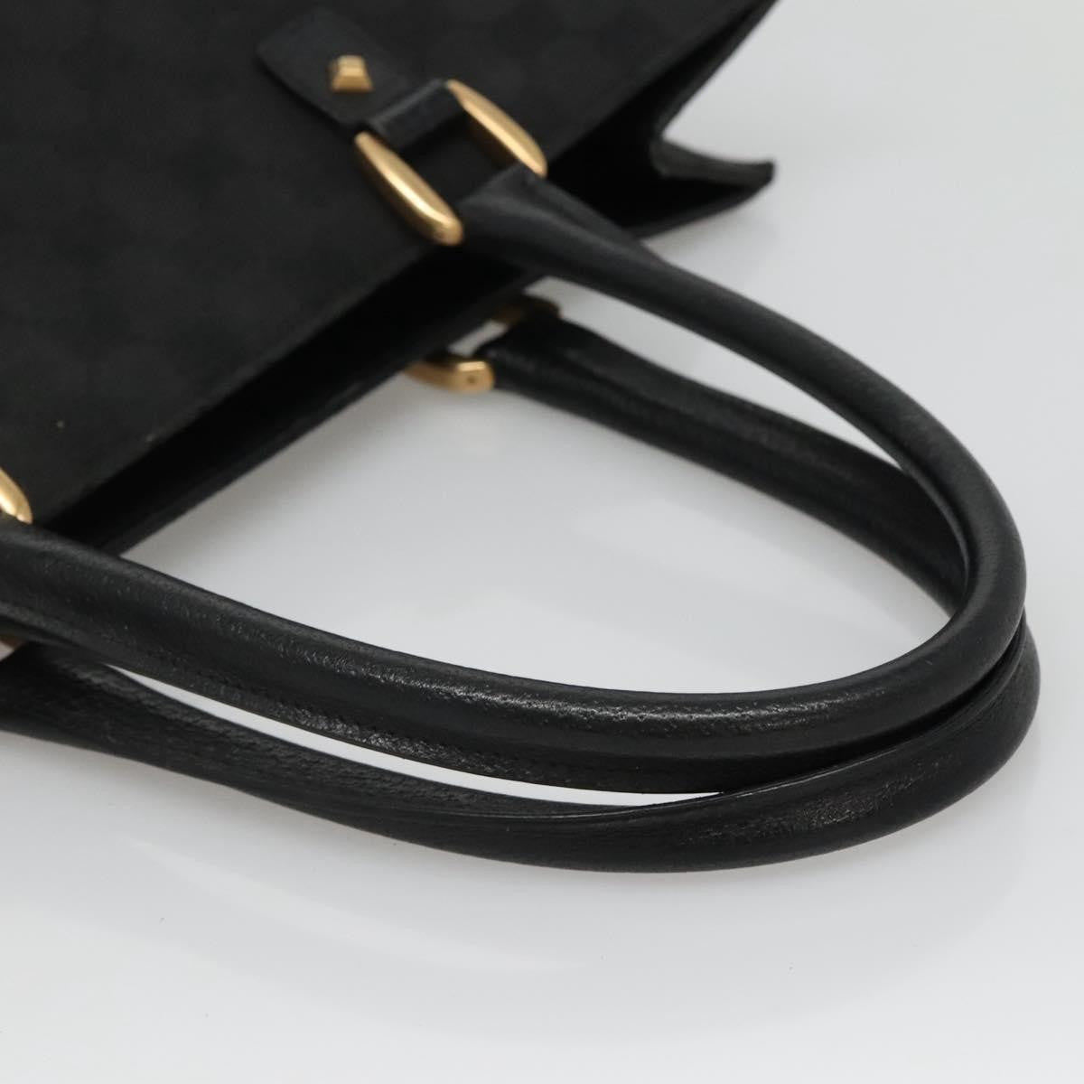 Gucci Nailhead Tote Gg Canvas And Leather Black Canvas Tote Bag Bag (Pre-Owned)