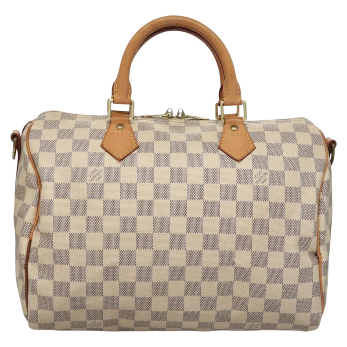 Louis Vuitton Speedy Bandoulière 30 Beige Canvas Handbag (Pre-Owned)
