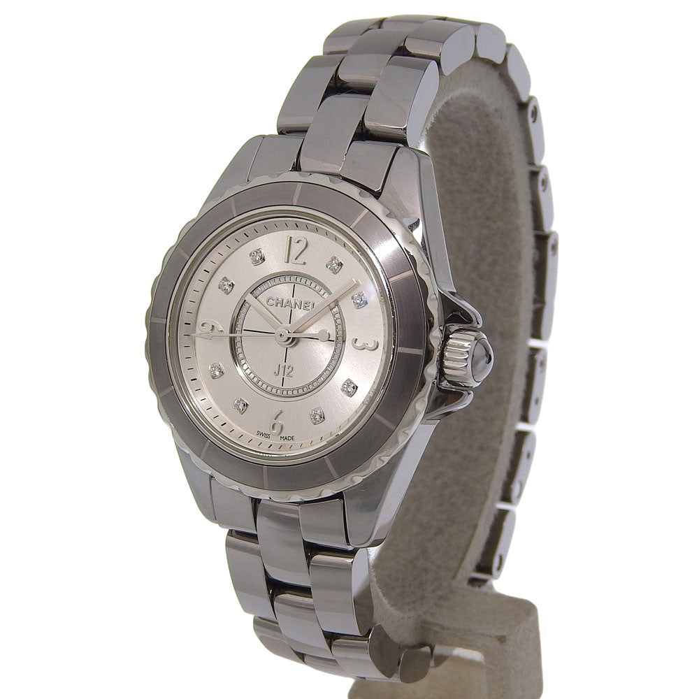 Chanel J12 Chromatic Quartz Ceramic And Stainless Steel Wit Diamond Markers Watch (Pre-Owned)
