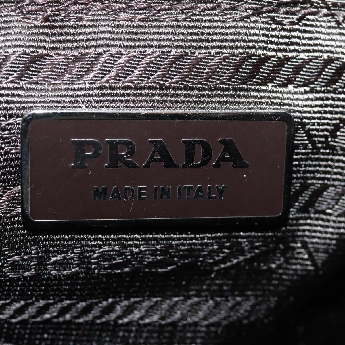 Prada Tessuto Brown Synthetic Shoulder Bag (Pre-Owned)