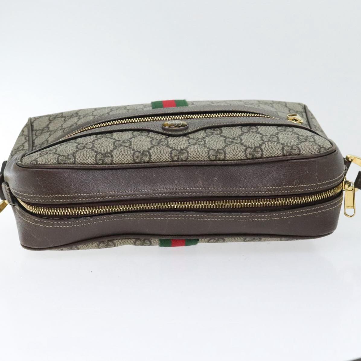 Gucci Ophidia Beige Canvas Shoulder Bag (Pre-Owned)