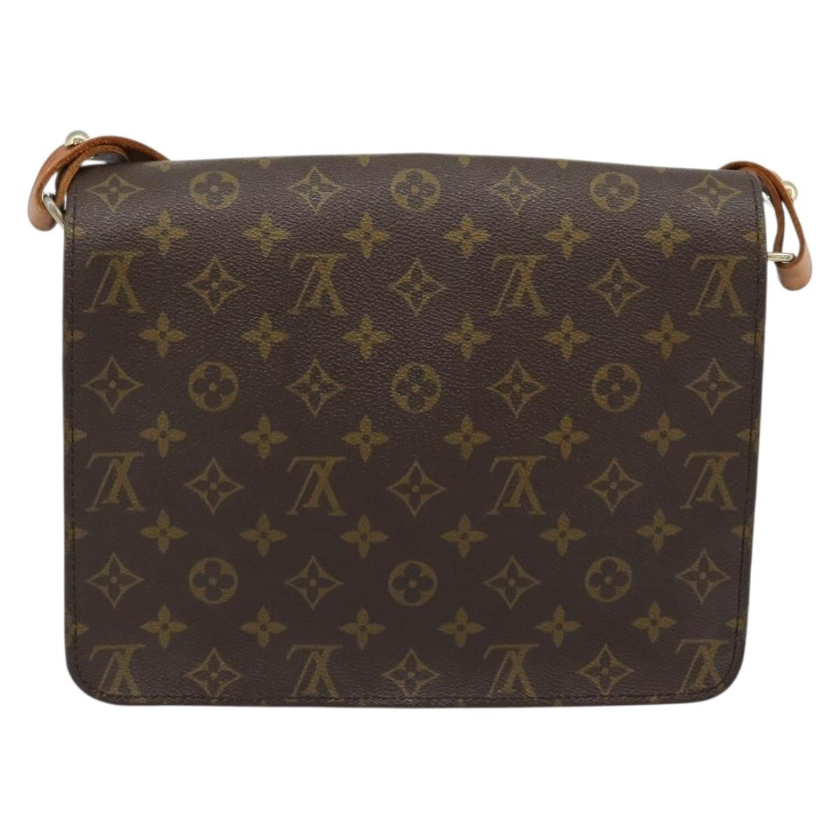 Louis Vuitton Cartouchiere Monogram Canvas Brown Canvas Shoulder Bag Bag (Pre-Owned)