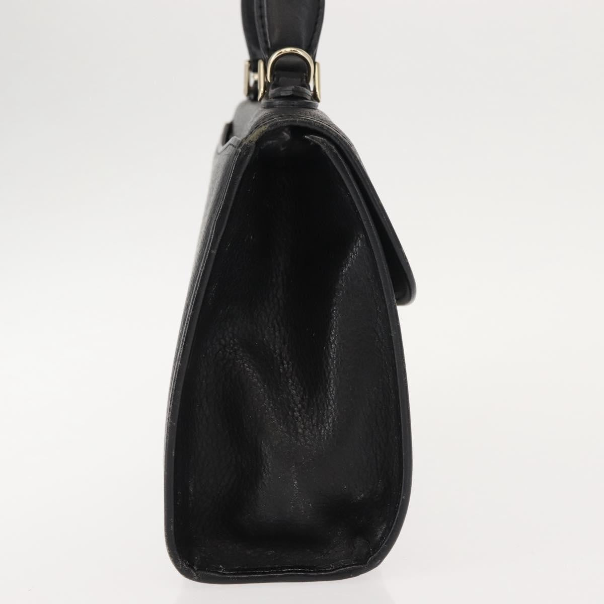 Burberry Vintage Leather Black Leather Handbag (Pre-Owned)