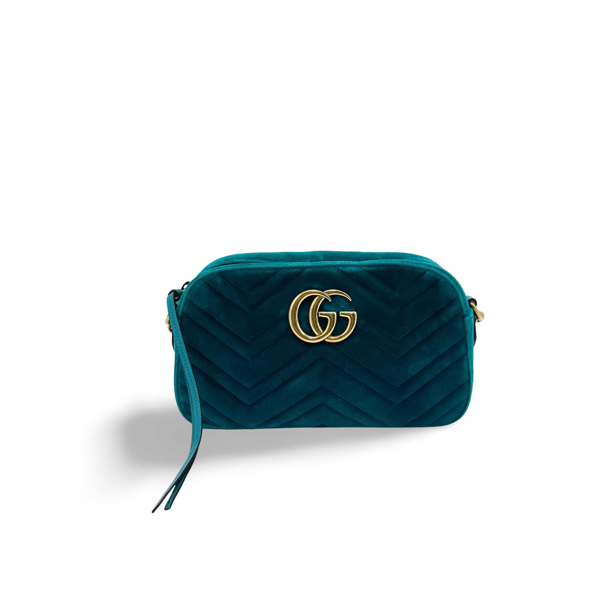 Gucci Gg Marmont Matelasse Velvet Green Velvet Shoulder Bag Bag (Pre-Owned)