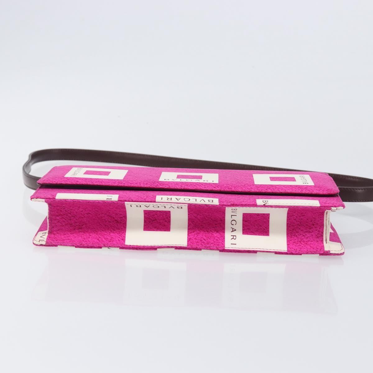 Bvlgari Clutch Canvas And Leather Pink Canvas Clutche & Pouche Bag (Pre-Owned)