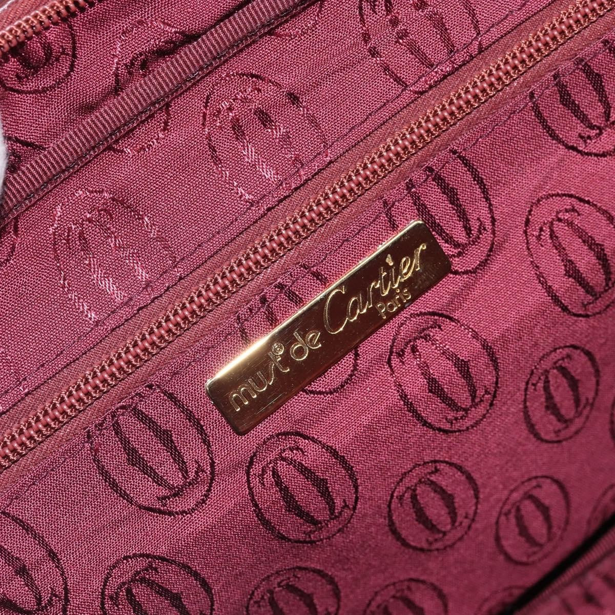 Cartier Must De Cartier Leather Burgundy Leather Shoulder Bag Bag (Pre-Owned)