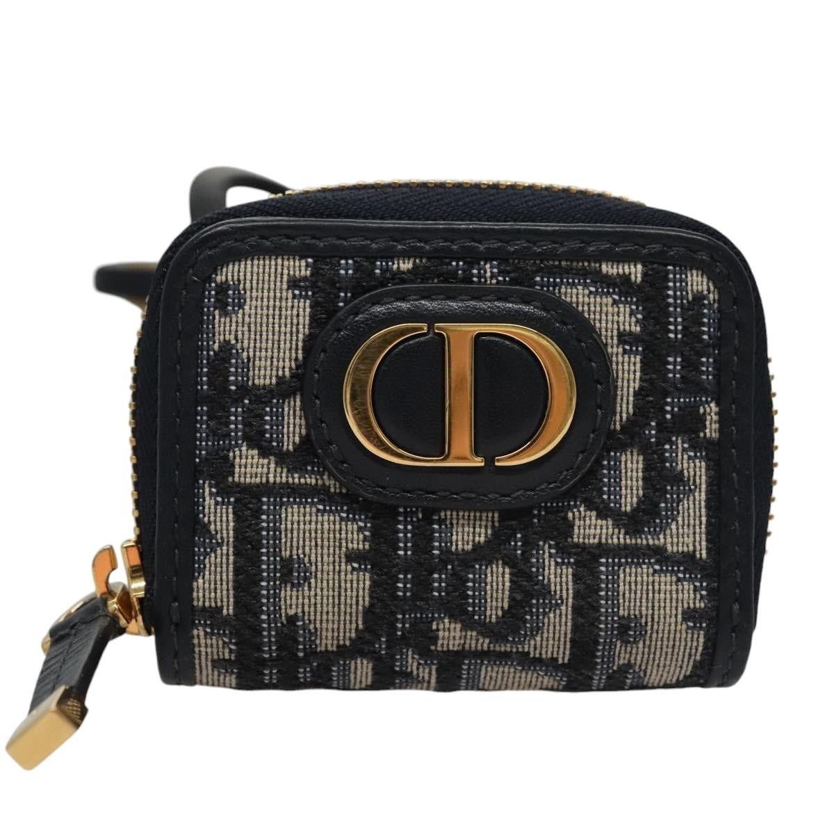 Christian Dior Trotter French Diorissimo Canvas Navy Canvas Wallets Accessory (Pre-Owned)