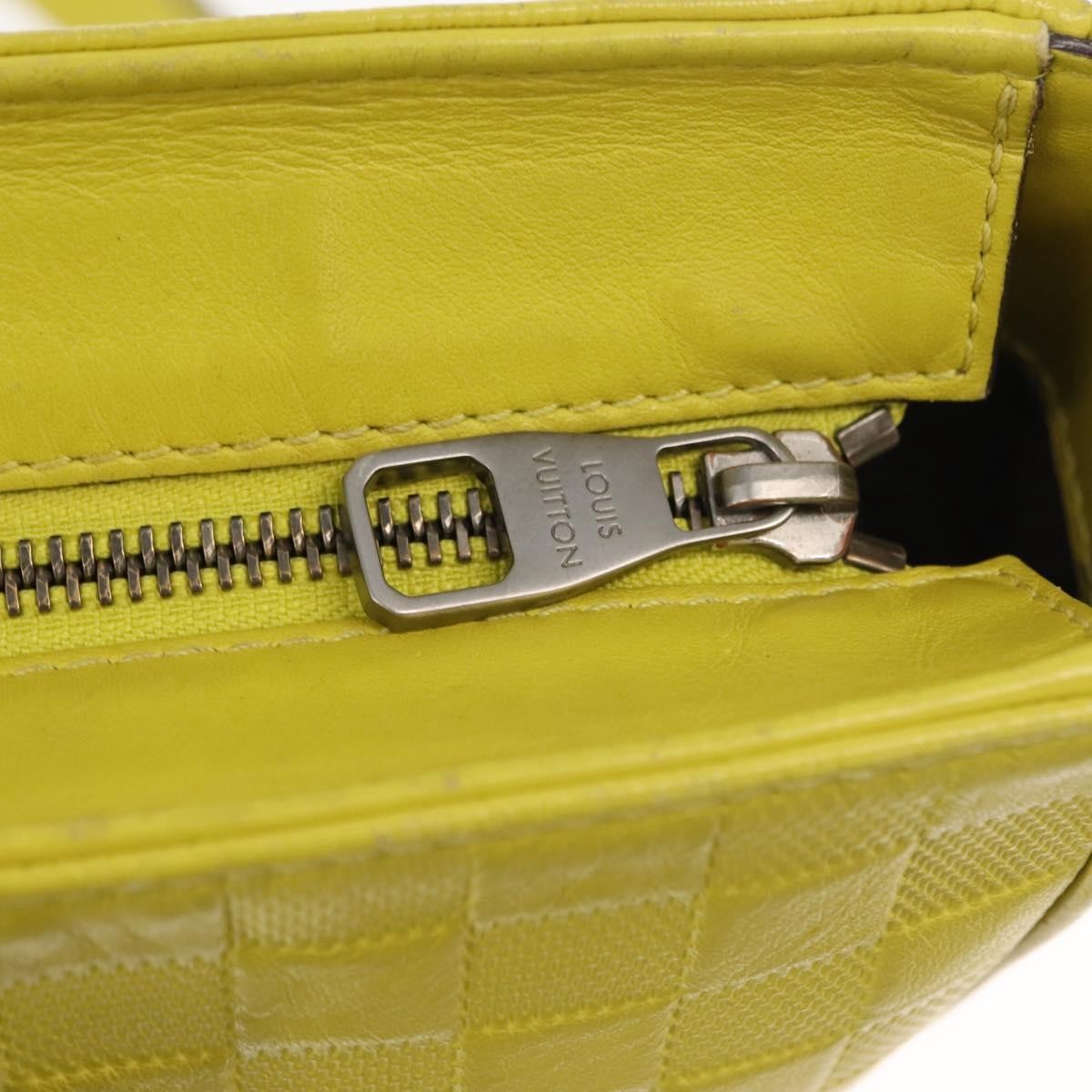 Louis Vuitton Tadao Damier Infini Leather Yellow Leather Handbag (Pre-Owned)