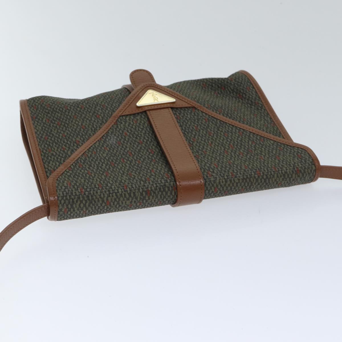 Saint Laurent Green Canvas Shoulder Bag (Pre-Owned)