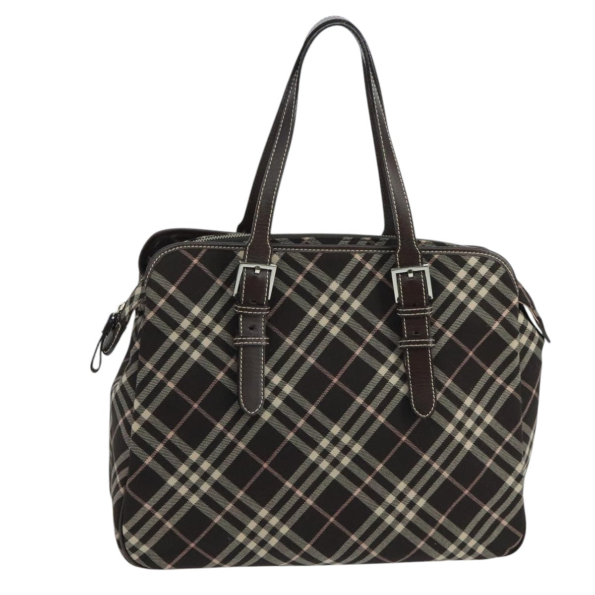 Burberry Nova Check Black Canvas Handbag (Pre-Owned)