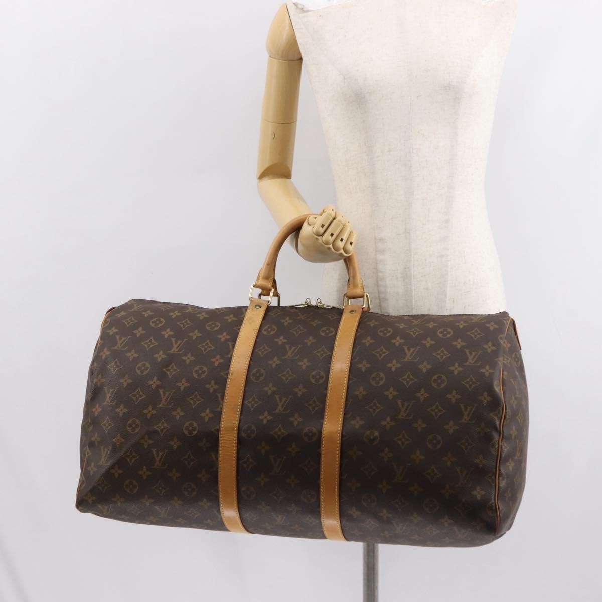 Louis Vuitton Keepall Monogram Canvas Brown Canvas Travel Bag Bag (Pre-Owned)
