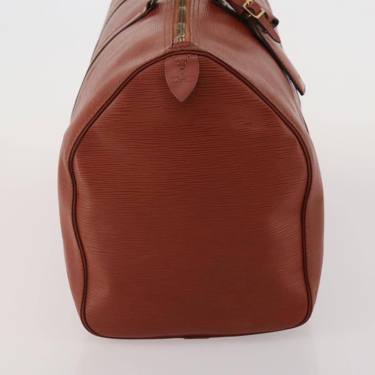 Louis Vuitton Keepall Bag Epi Leather Brown Leather Travel Bag Bag (Pre-Owned)